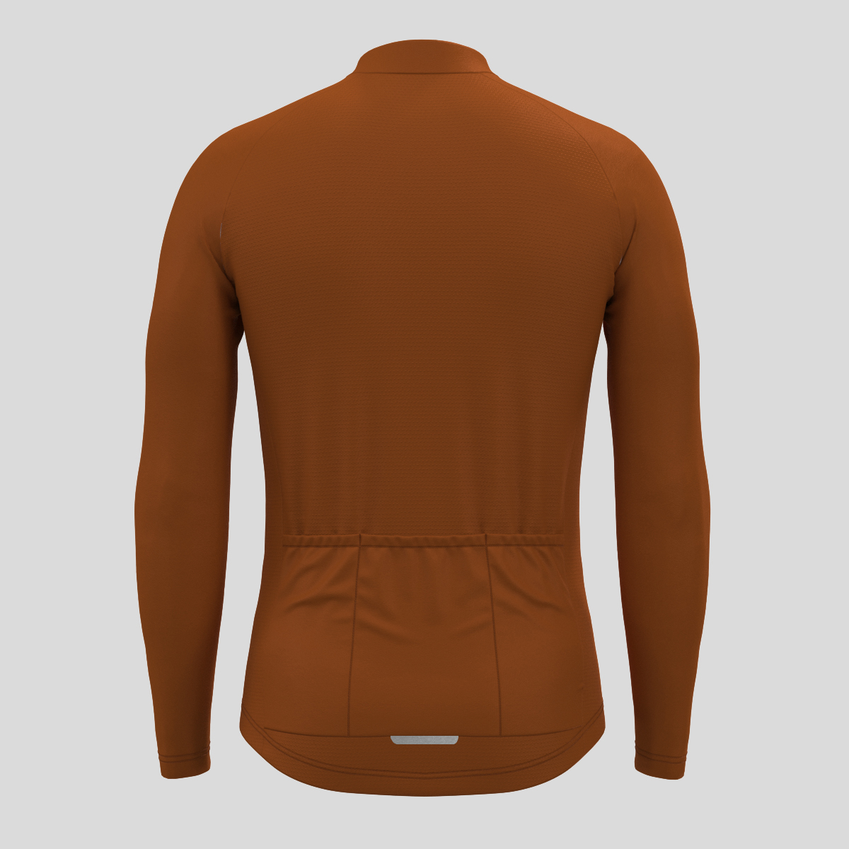 Men's Minimal Solid LS Cycling Jersey - Caramel