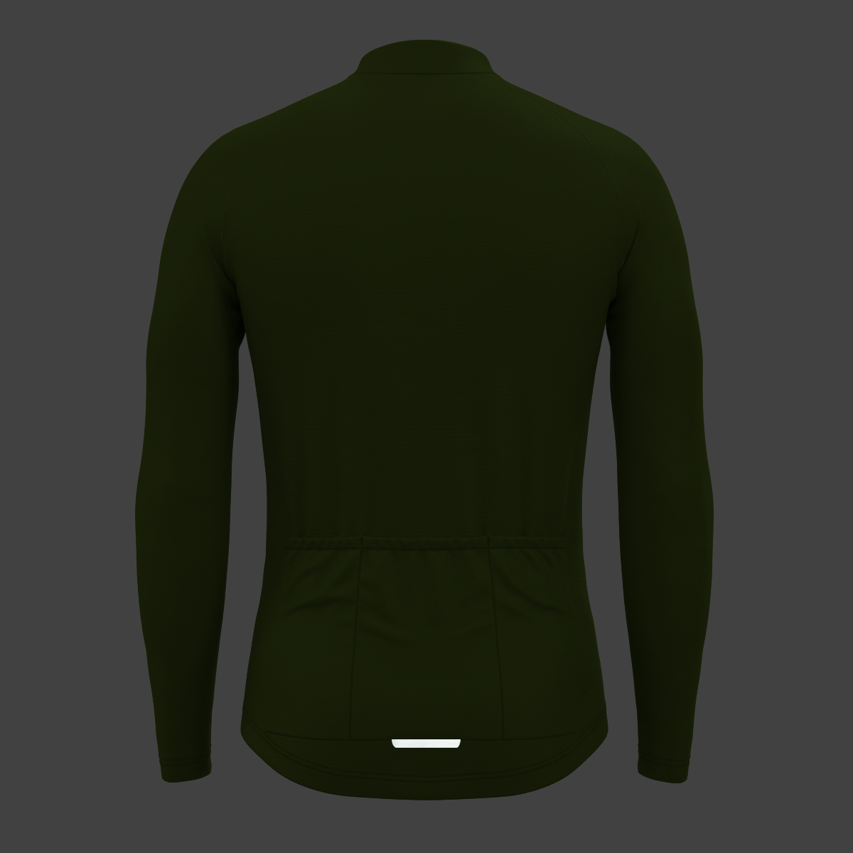 Men's Minimal Solid LS Cycling Jersey - Forest