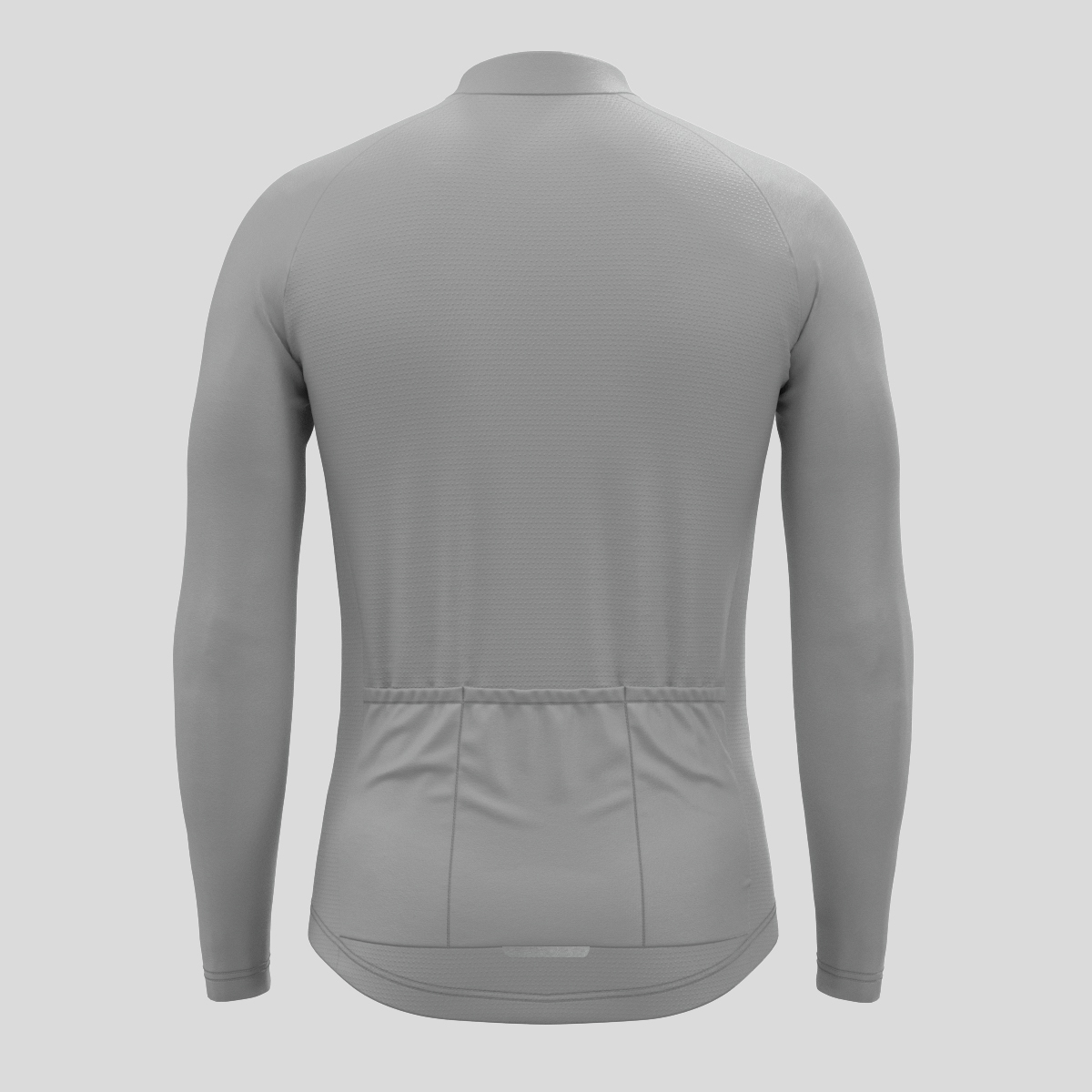 Men's Minimal Solid LS Cycling Jersey - Gray