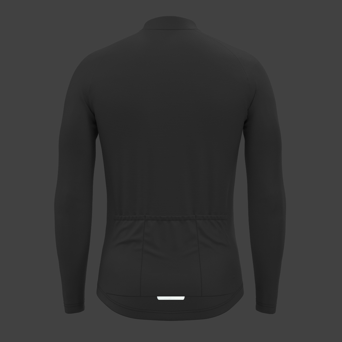 Men's Minimal Solid LS Cycling Jersey - Gray