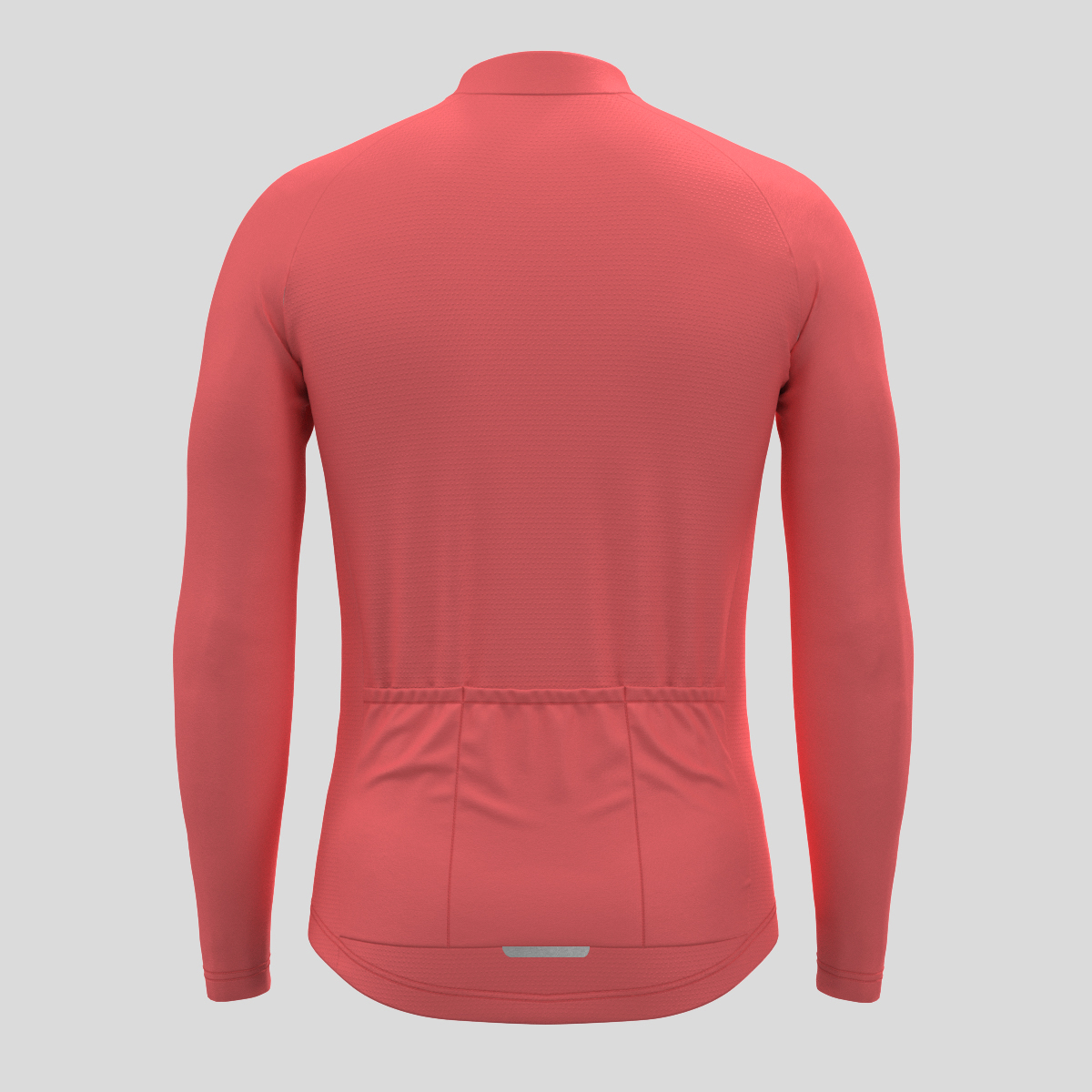 Men's Minimal Solid LS Cycling Jersey - Guava