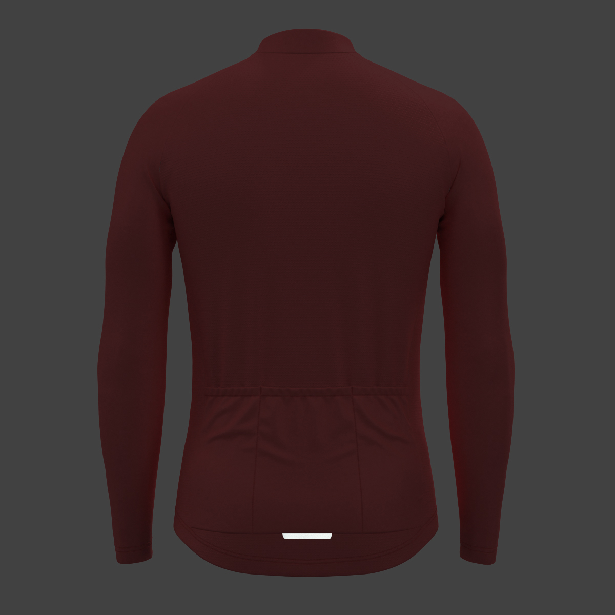 Men's Minimal Solid LS Cycling Jersey - Guava