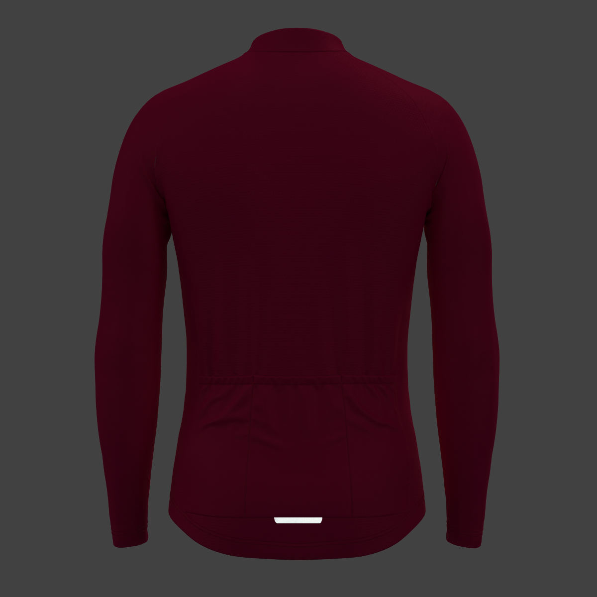 Men's Minimal Solid LS Cycling Jersey - Jester Red