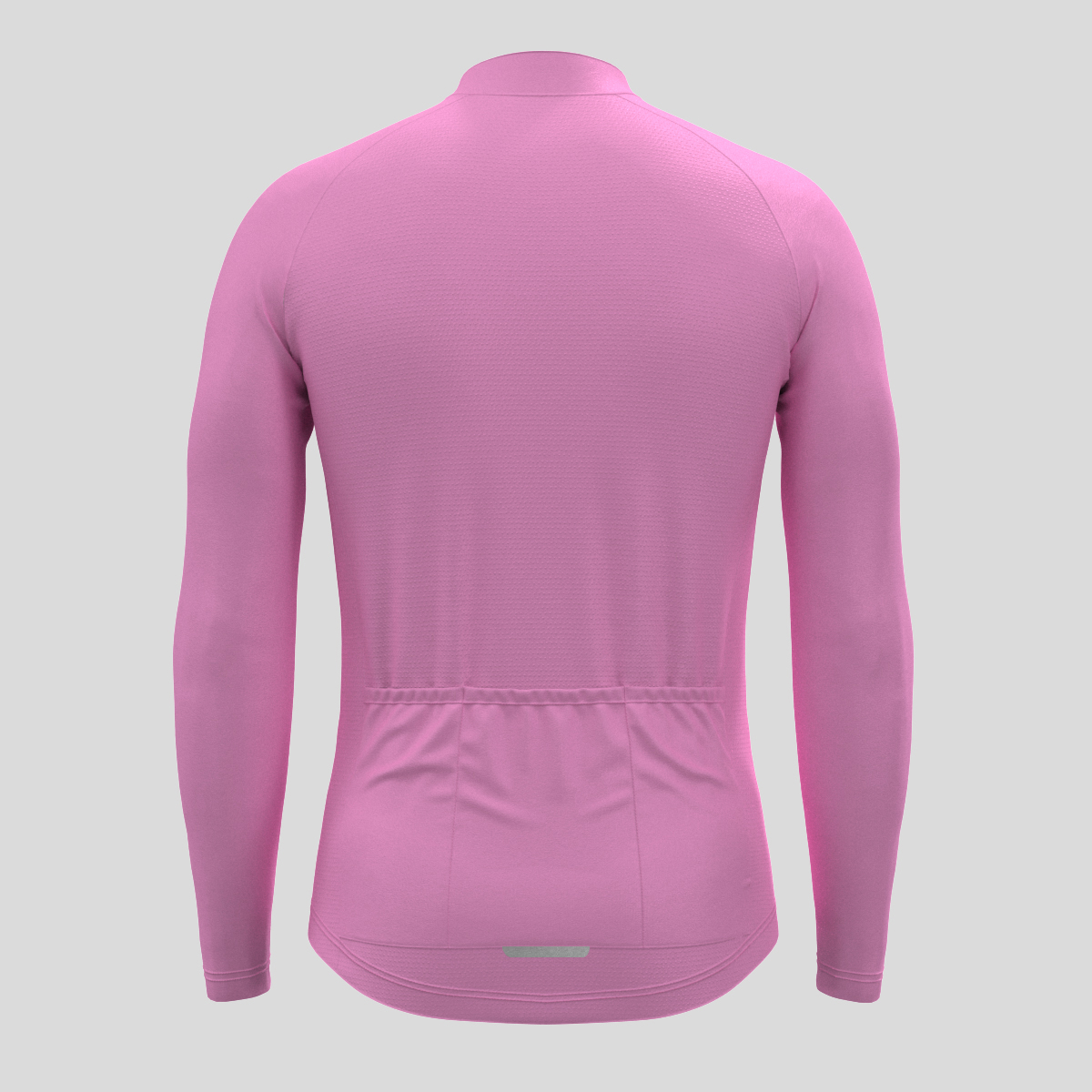 Men's Minimal Solid LS Cycling Jersey - Neo Pink