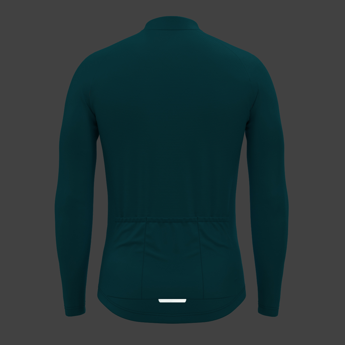Men's Minimal Solid LS Cycling Jersey - Ocean