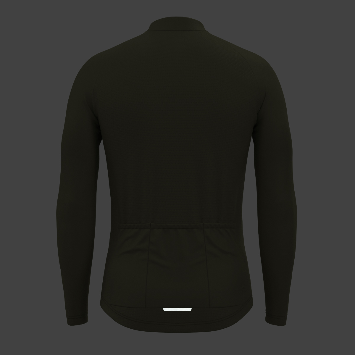 Men's Minimal Solid LS Cycling Jersey - Olive
