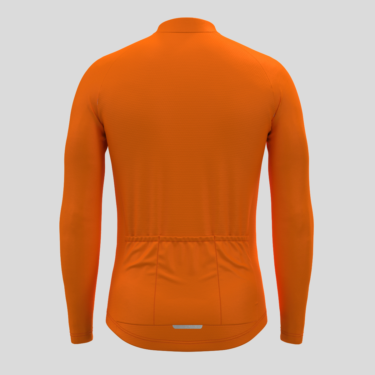 Men's Minimal Solid LS Cycling Jersey - Orange
