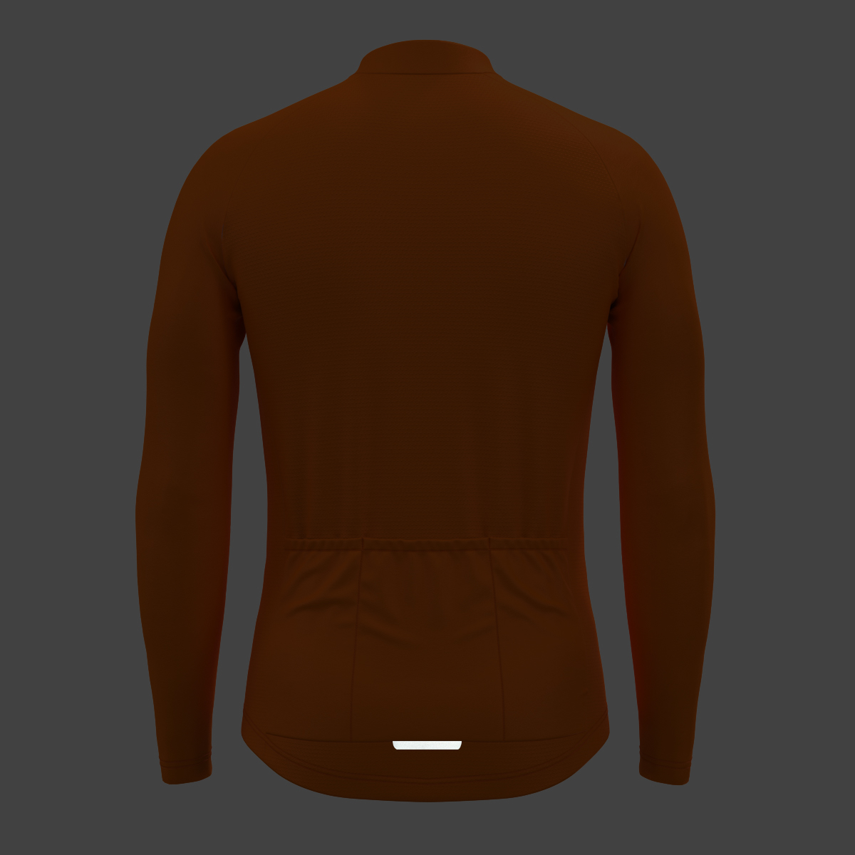 Men's Minimal Solid LS Cycling Jersey - Orange