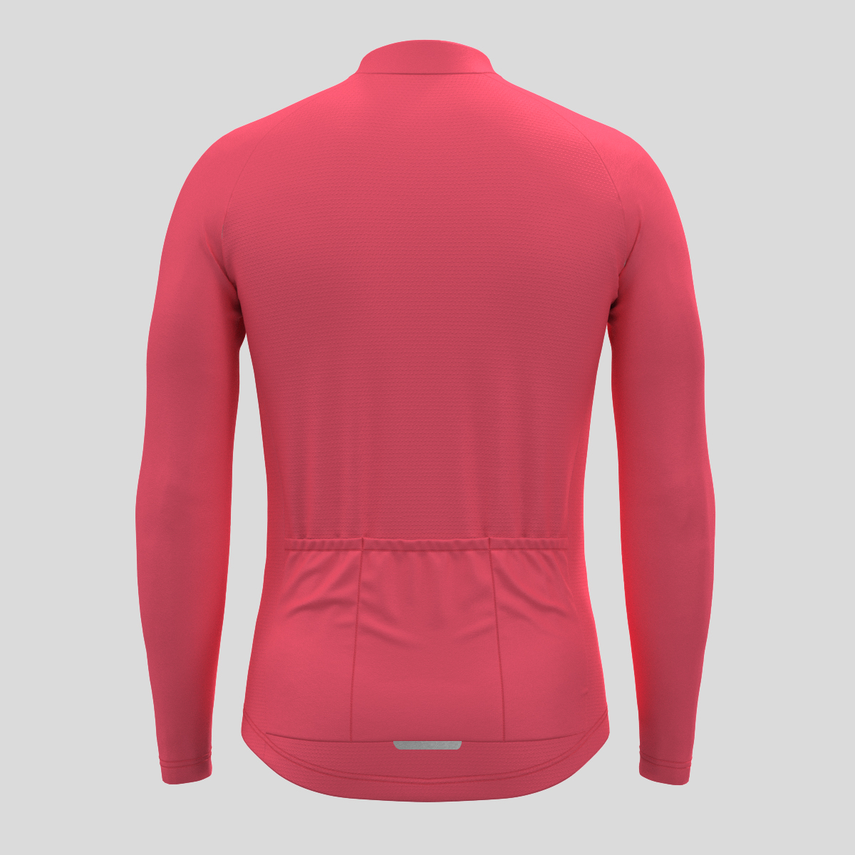 Men's Minimal Solid LS Cycling Jersey - Pink