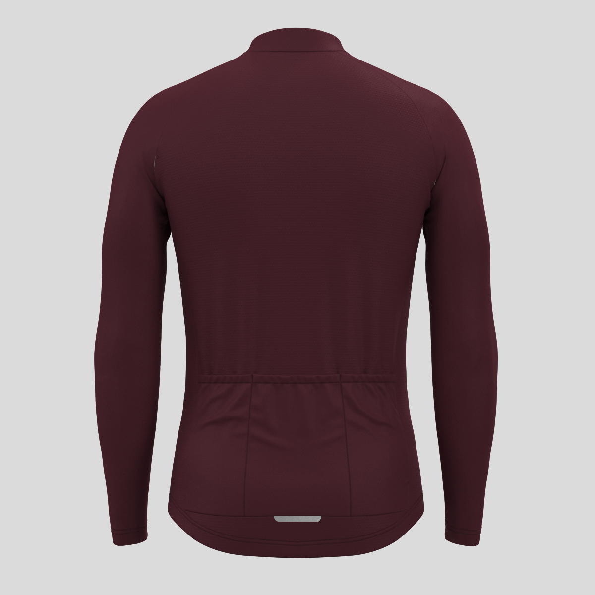 Men's Minimal Solid LS Cycling Jersey - Plum