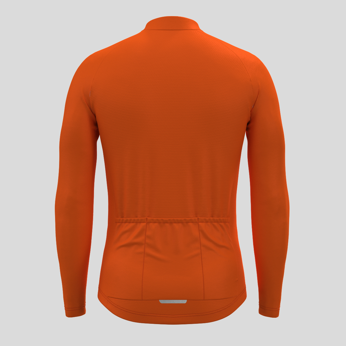 Men's Minimal Solid LS Cycling Jersey - Tangerine