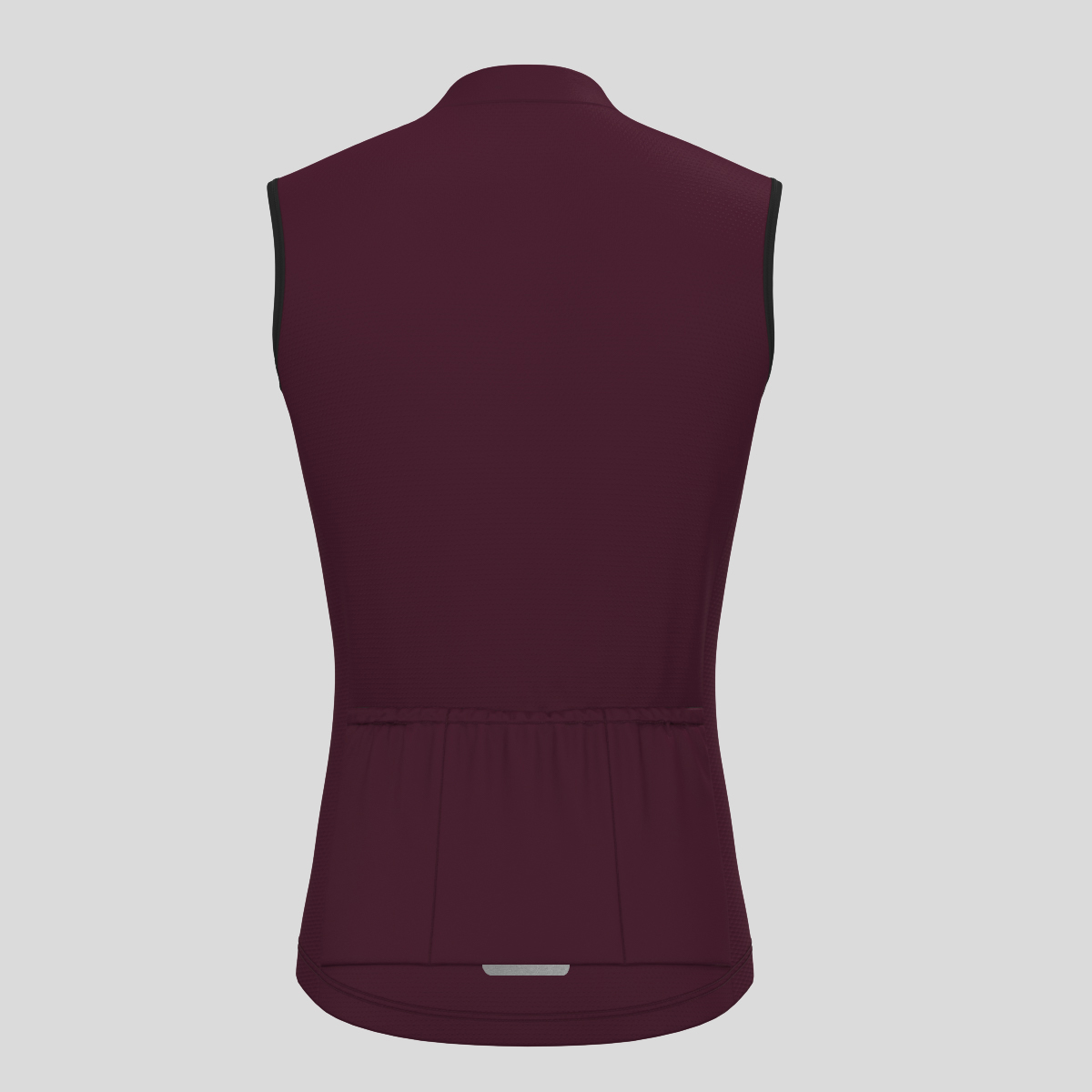 Men's Minimal Solid Sleeveless Cycling Jersey - Burgundy