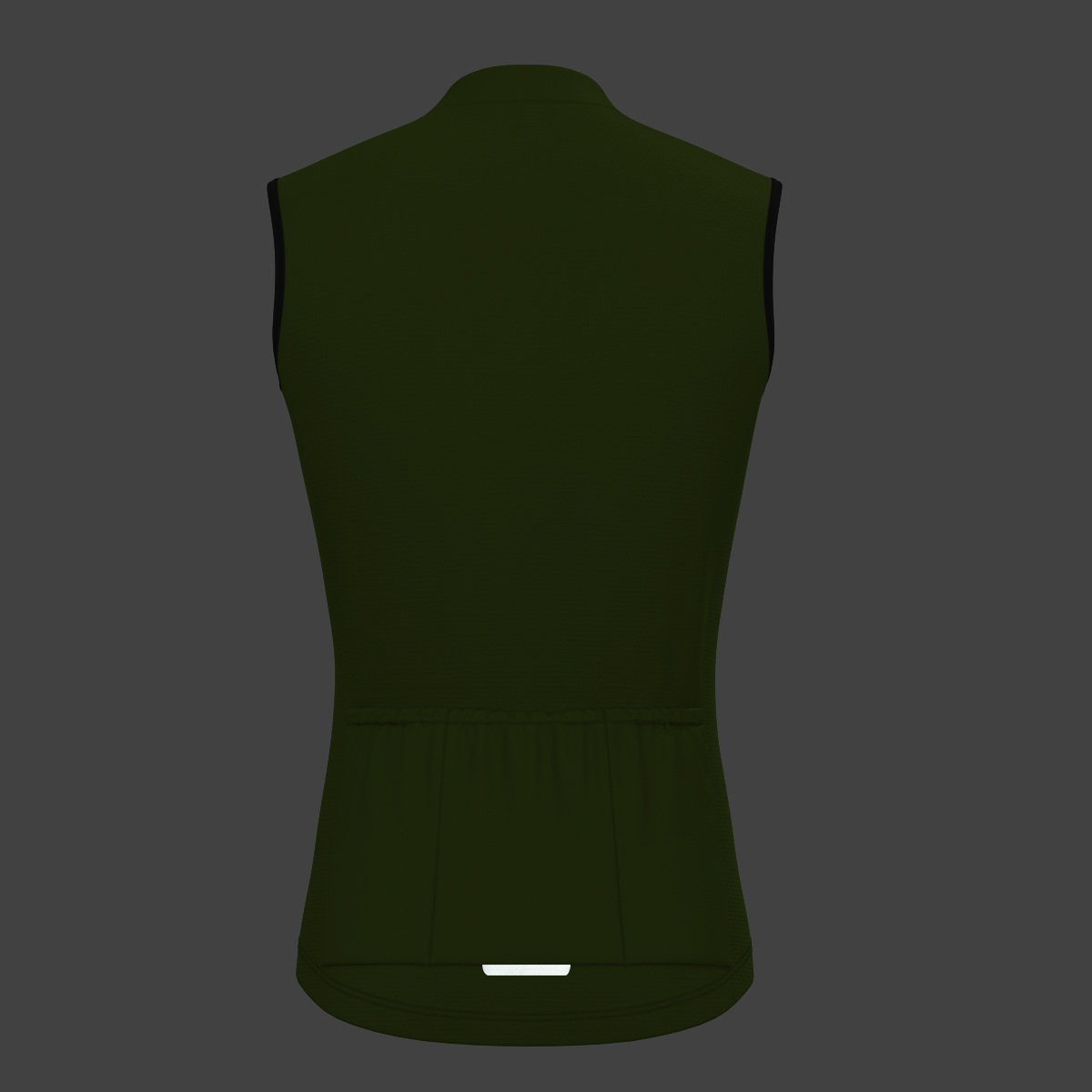 Men's Minimal Solid Sleeveless Cycling Jersey - Forest