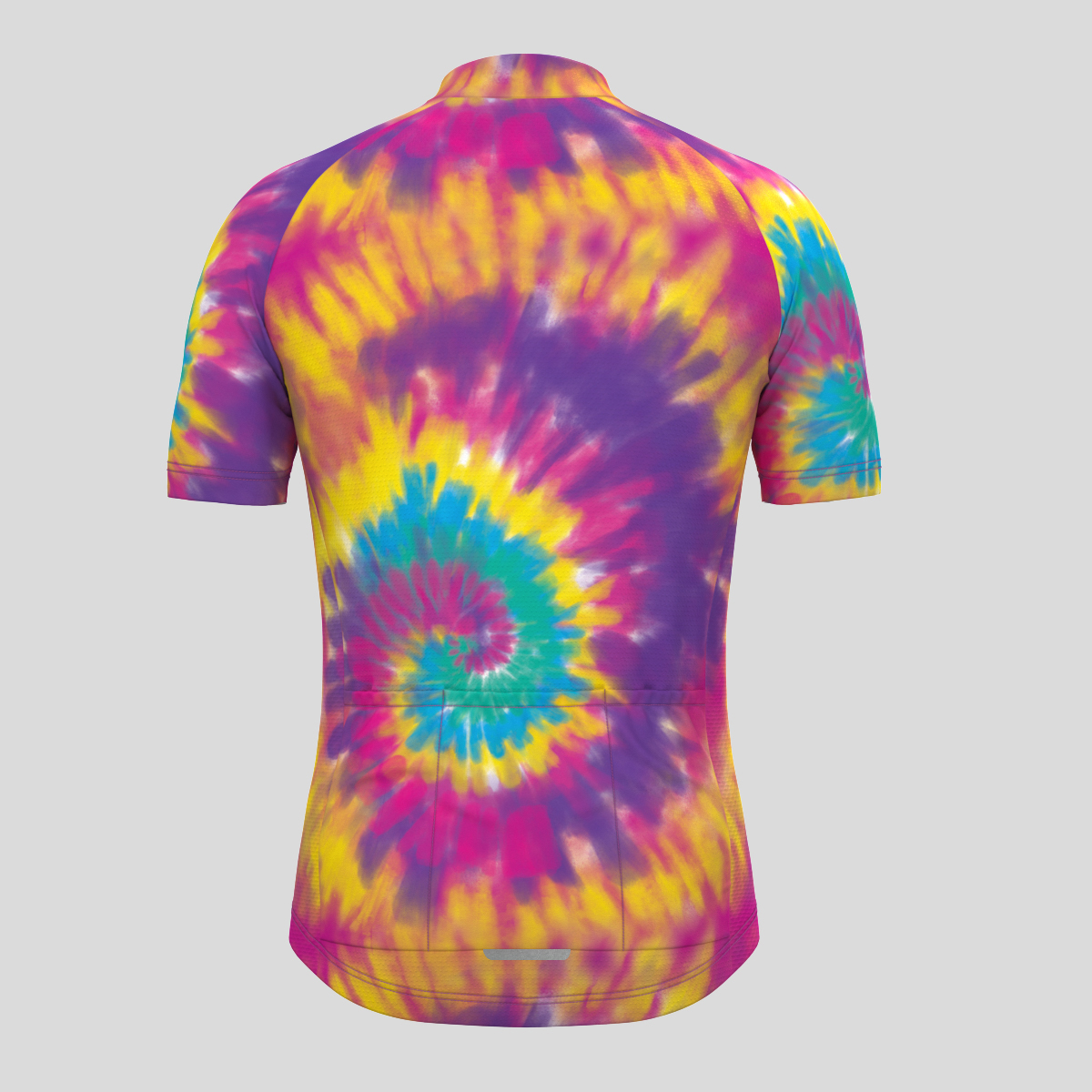 Men's Tie Dye Cycling Jersey - Purple/Yellow