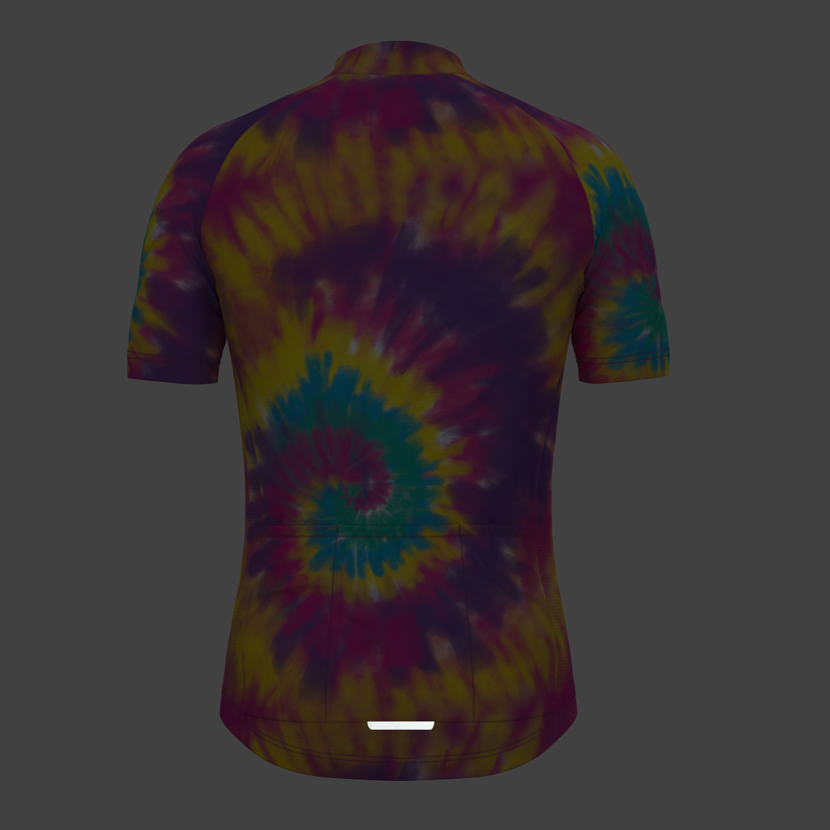 Men's Tie Dye Cycling Jersey - Purple/Yellow
