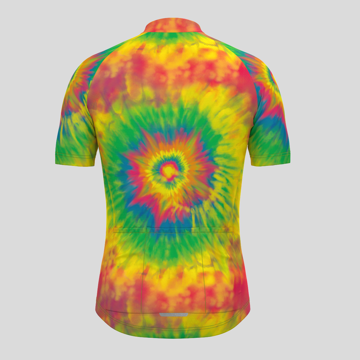 Men's Tie Dye Cycling Jersey - Yellow/Green