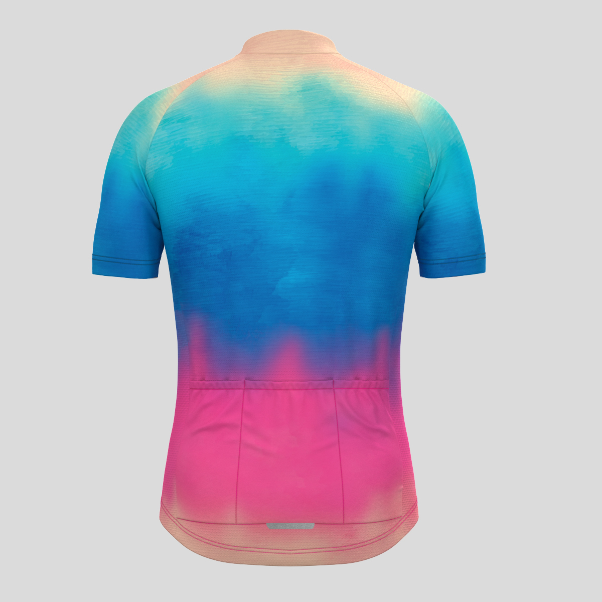 Men's Tie Dye Fade Cycling Jersey - Coral Reef