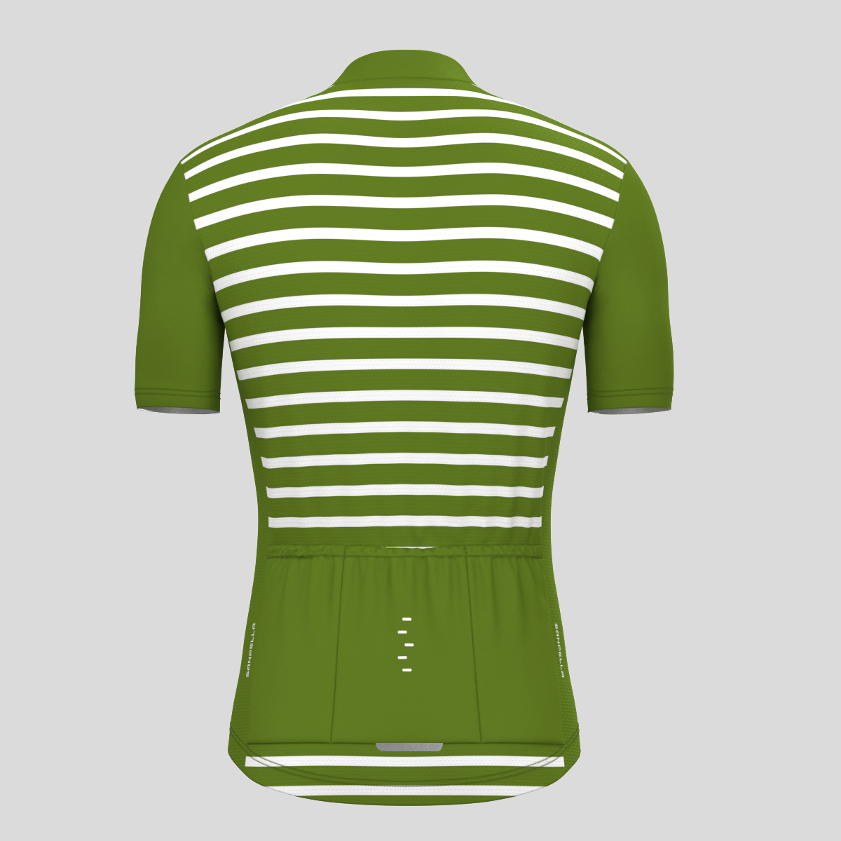 Minimal Stripes Men's Cycling Jersey - Forest