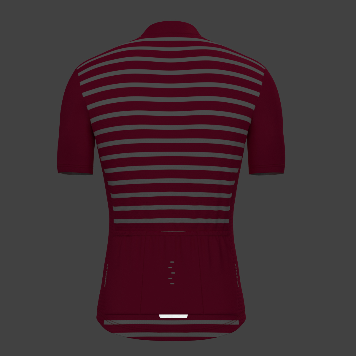 Minimal Stripes Men's Cycling Jersey - Jester Red