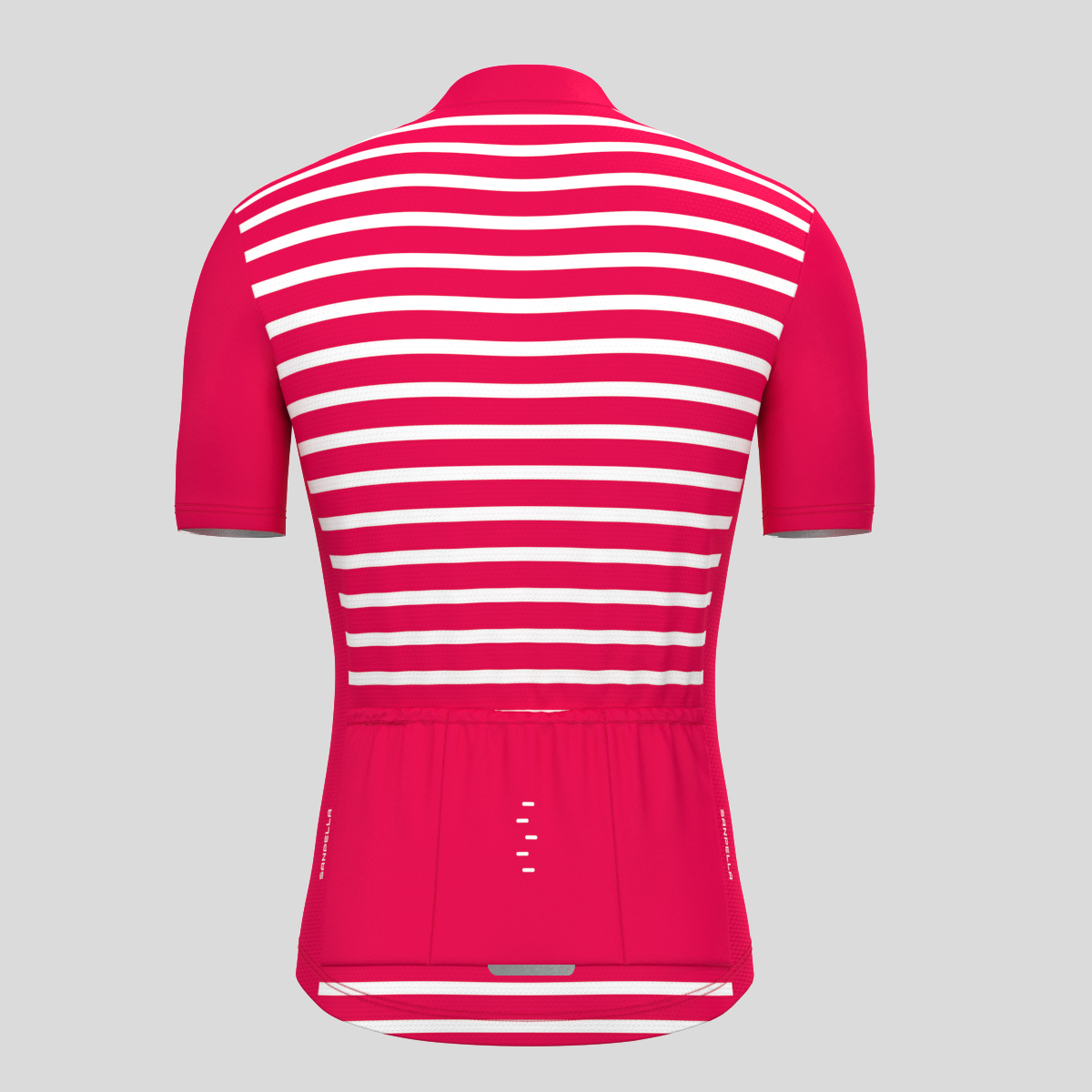 Minimal Stripes Men's Cycling Jersey - Jester Red