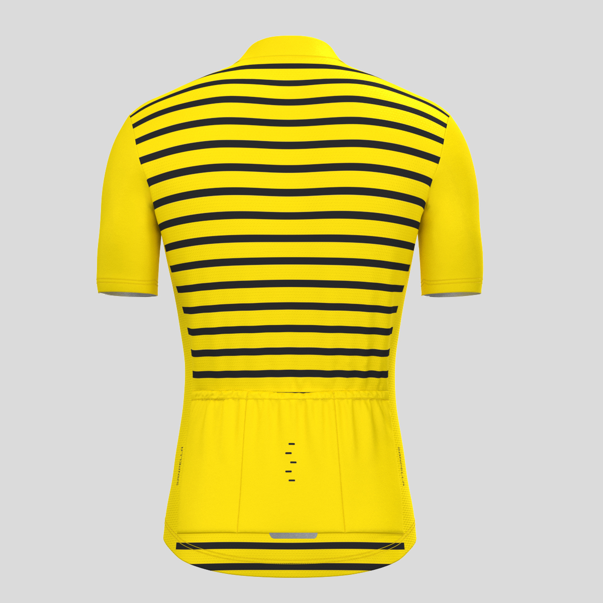 Minimal Stripes Men's Cycling Jersey - Maize