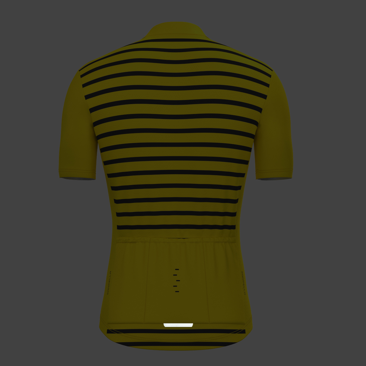 Minimal Stripes Men's Cycling Jersey - Maize