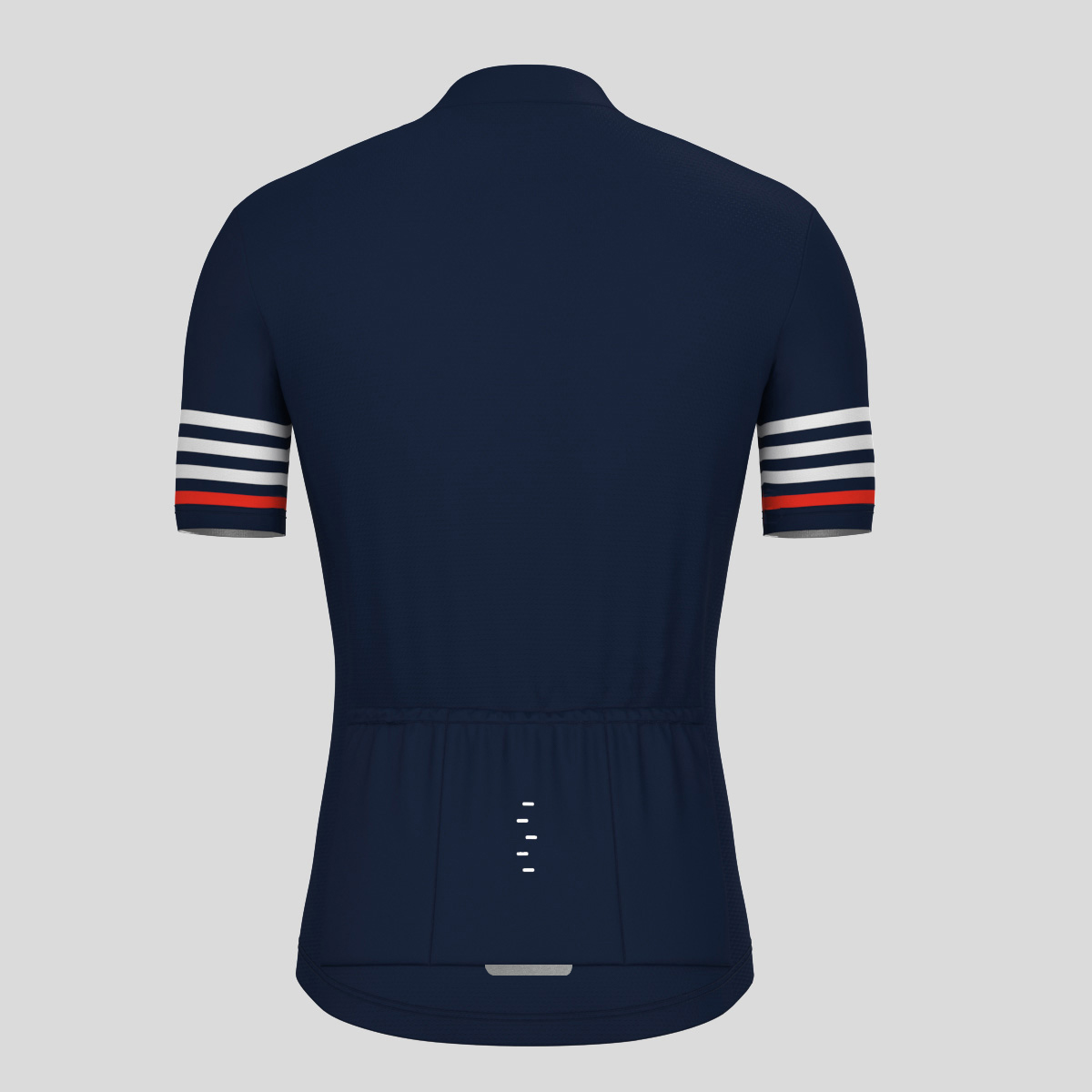 Minimal Stripes Men's Cycling Jersey - Navy/White/Red