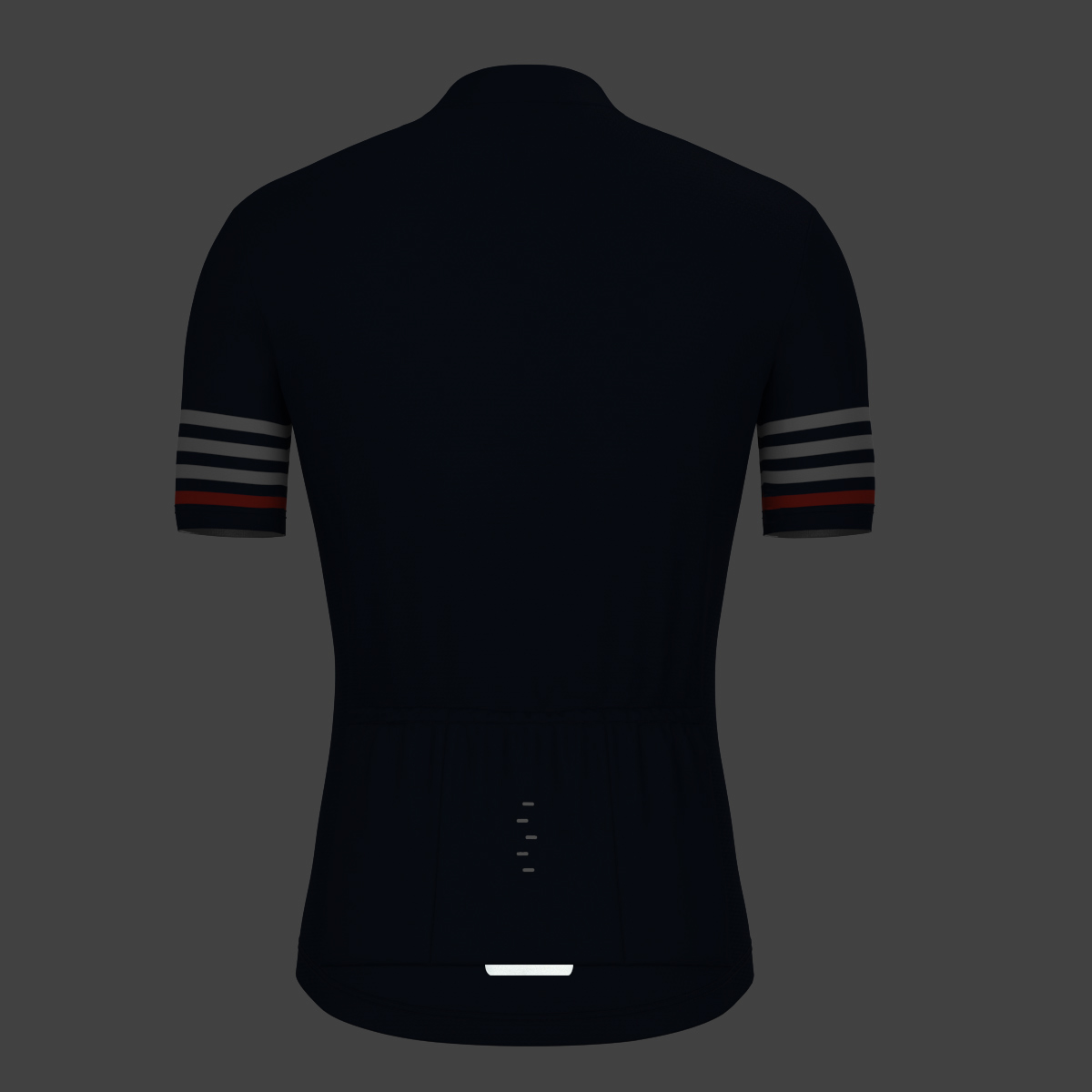 Minimal Stripes Men's Cycling Jersey - Navy/White/Red