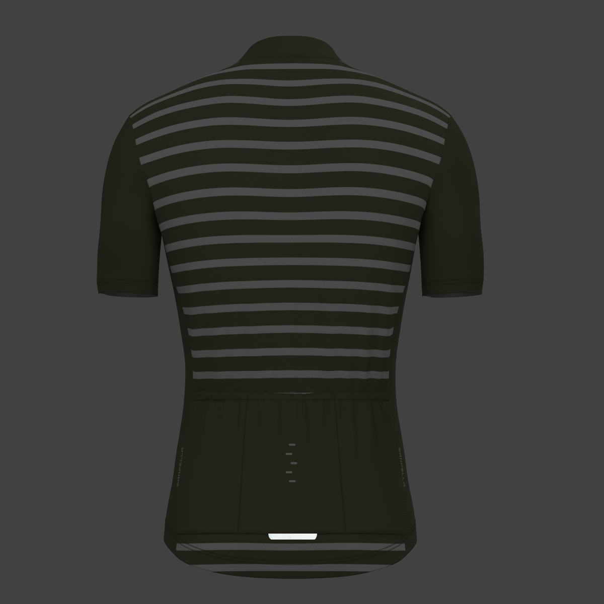Minimal Stripes Men's Cycling Jersey - Olive