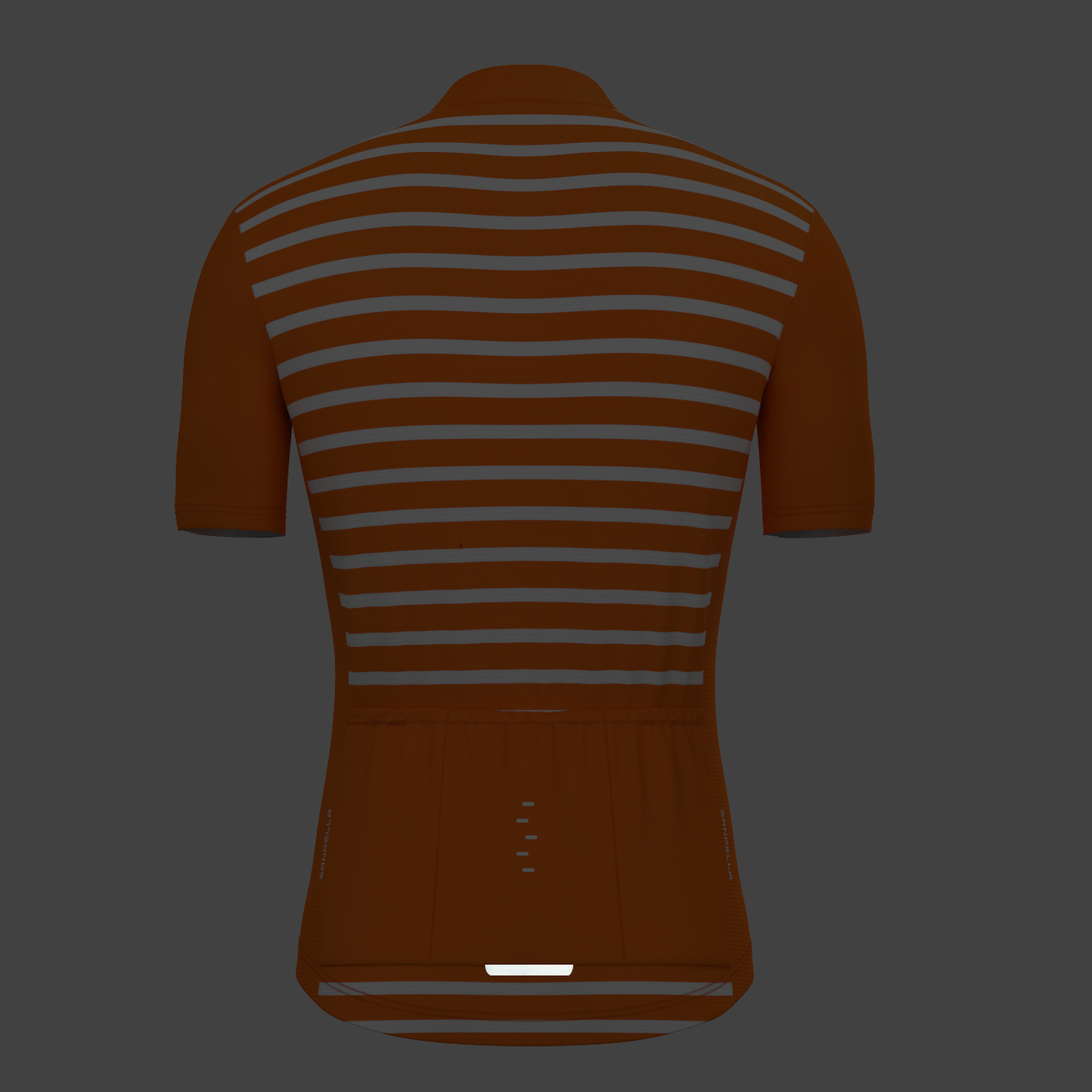 Minimal Stripes Men's Cycling Jersey - Orange