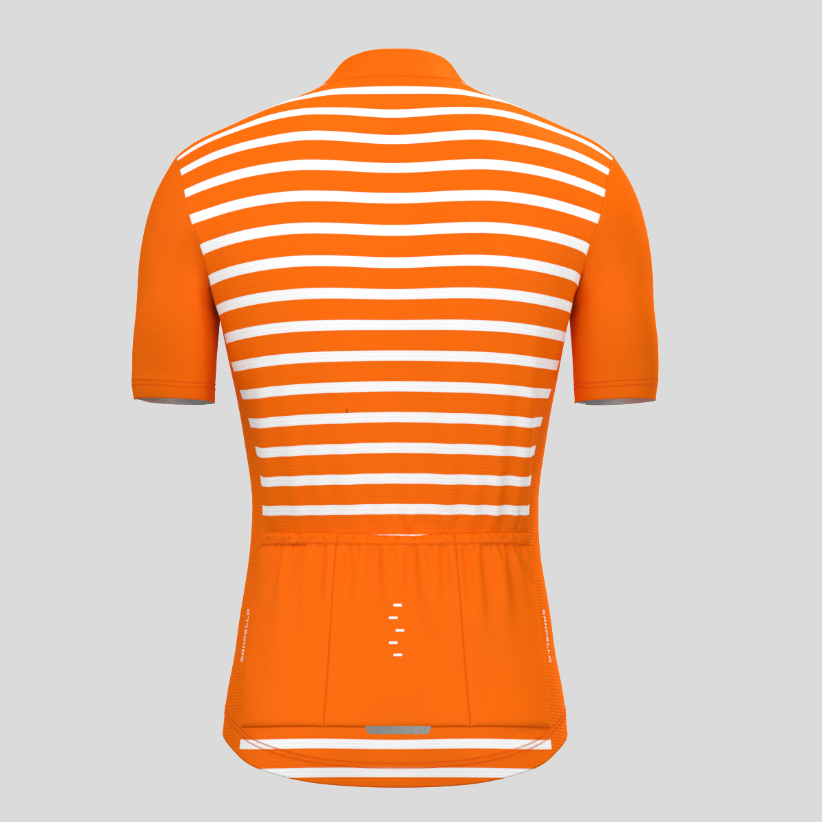 Minimal Stripes Men's Cycling Jersey - Orange