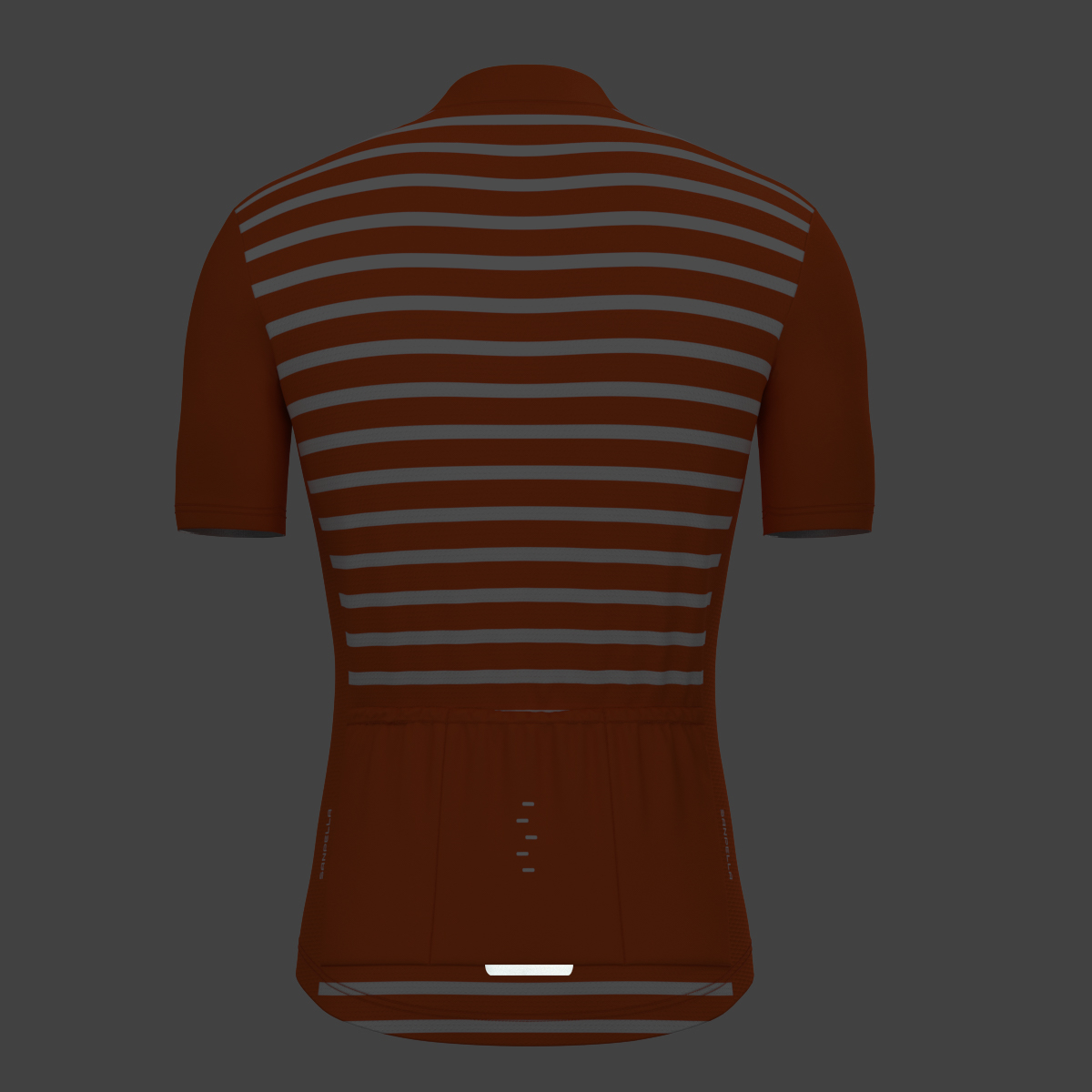 Minimal Stripes Men's Cycling Jersey - Tangerine