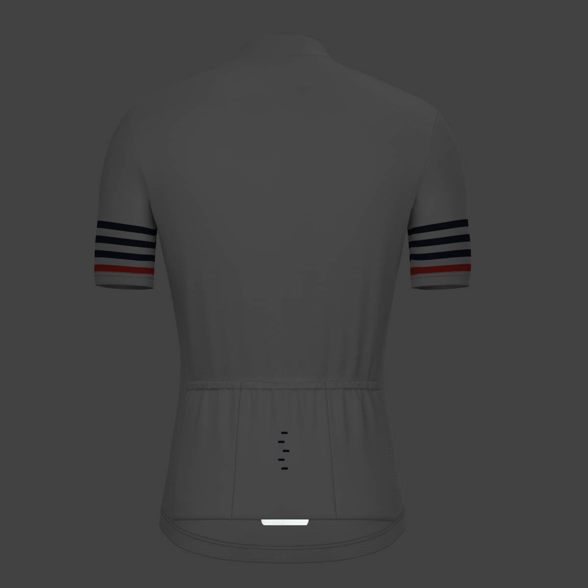Minimal Stripes Men's Cycling Jersey - White/Navy/Red