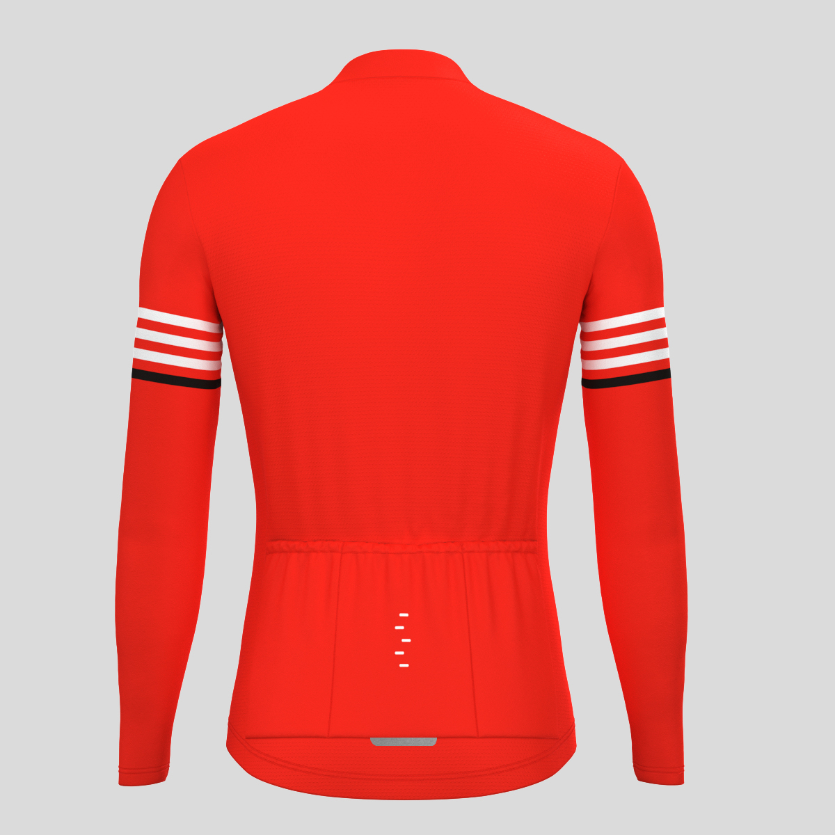Minimal Stripes Men's LS Cycling Jersey - Red