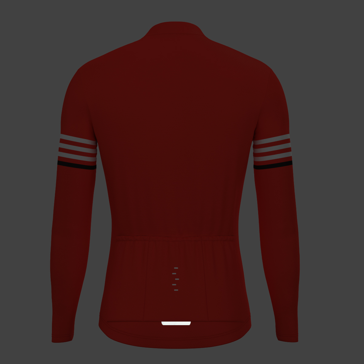 Minimal Stripes Men's LS Cycling Jersey - Red