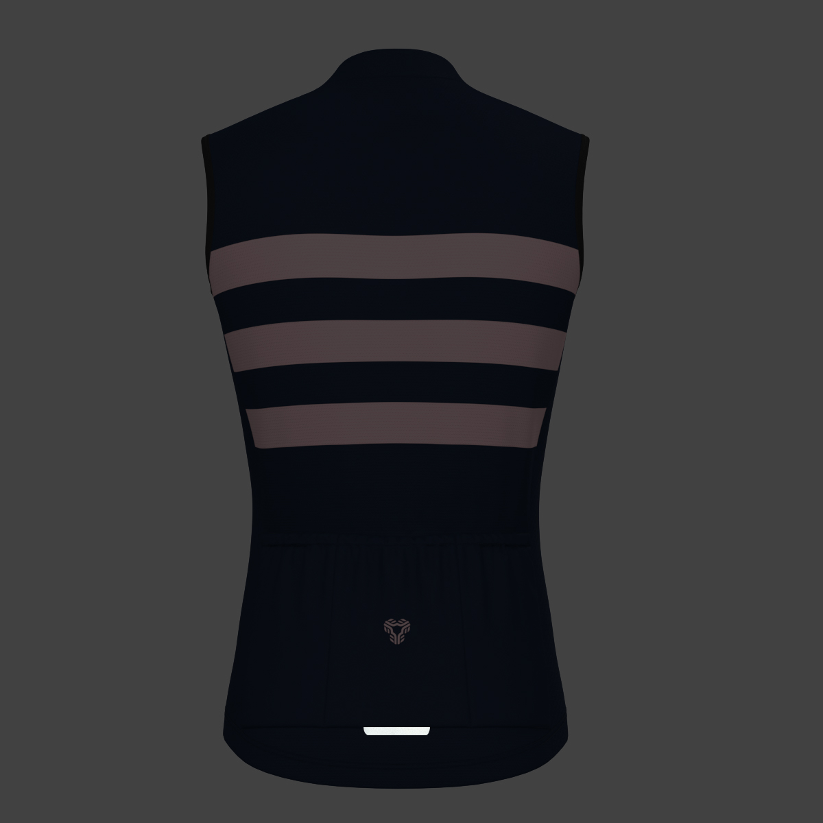 Minimal Stripes Men's Sleeveless Cycling Jersey - Navy/Pink