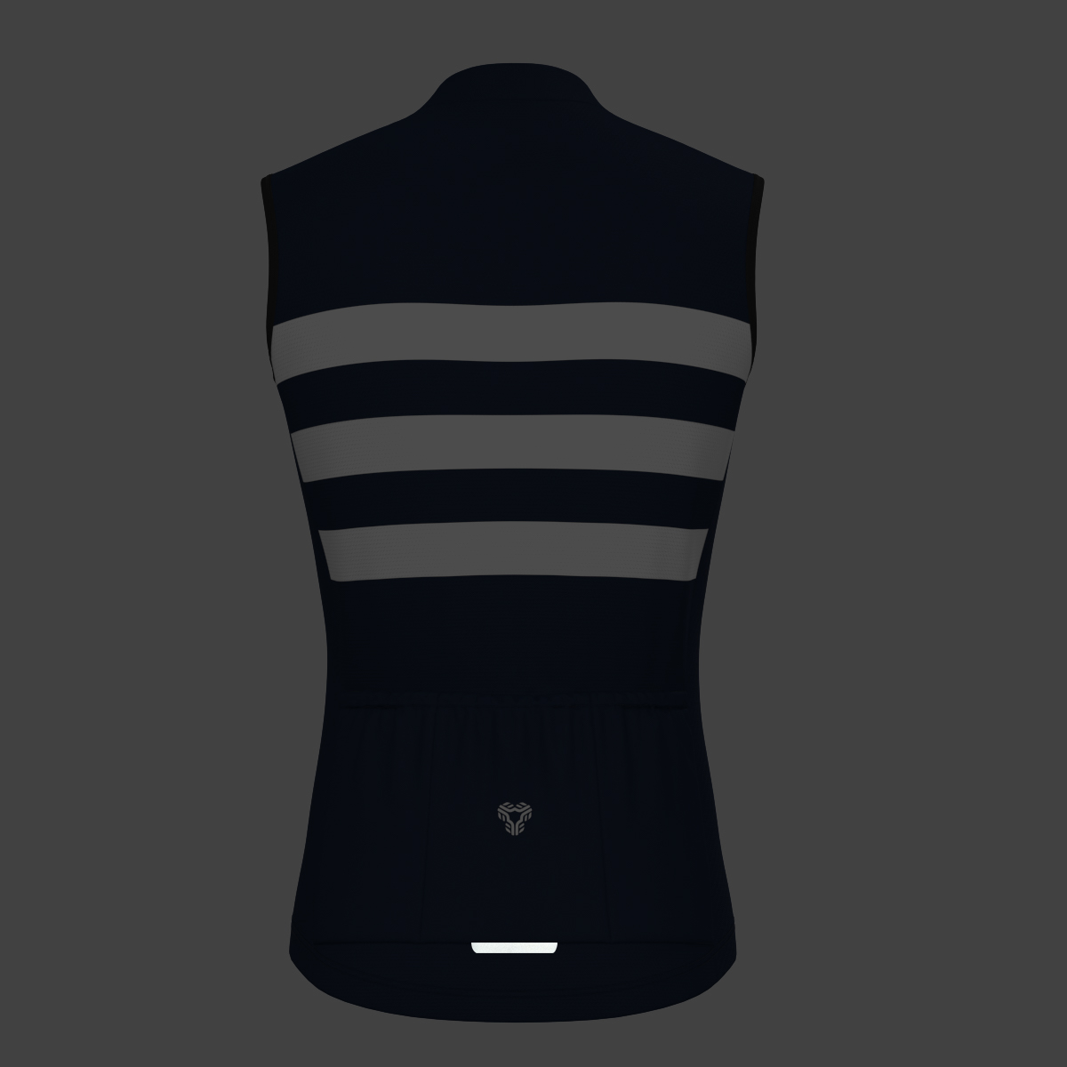 Minimal Stripes Men's Sleeveless Cycling Jersey - Navy/White