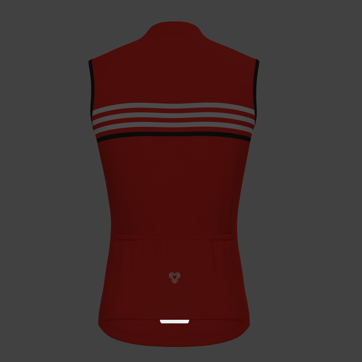 Minimal Stripes Men's Sleeveless Cycling Jersey - Red