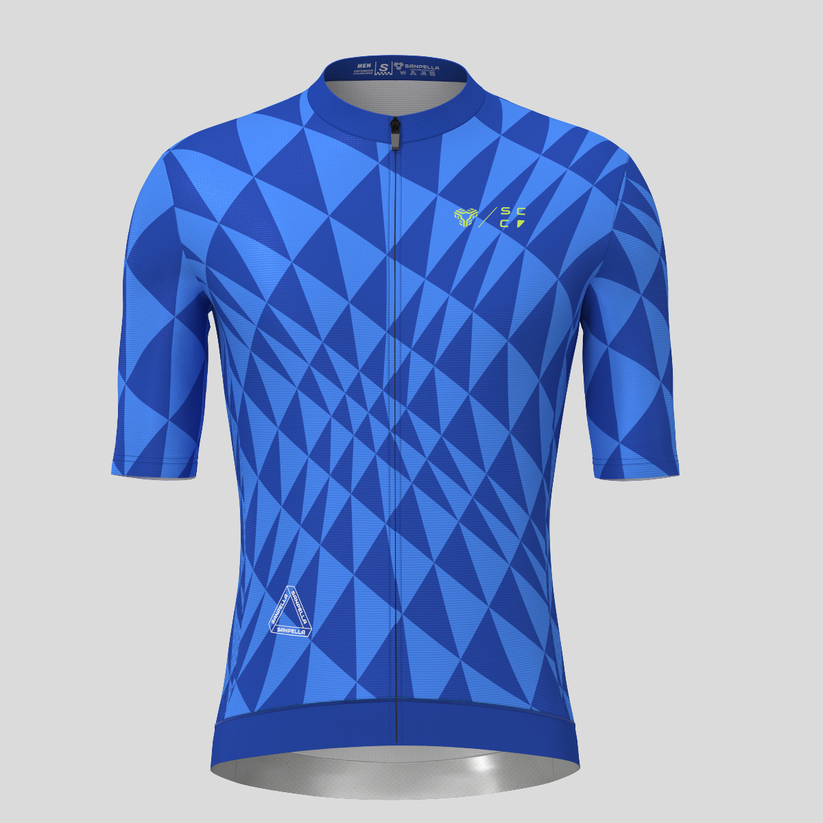 Motivate Gradient Triangle Men's Cycling Jersey - Azure Blue