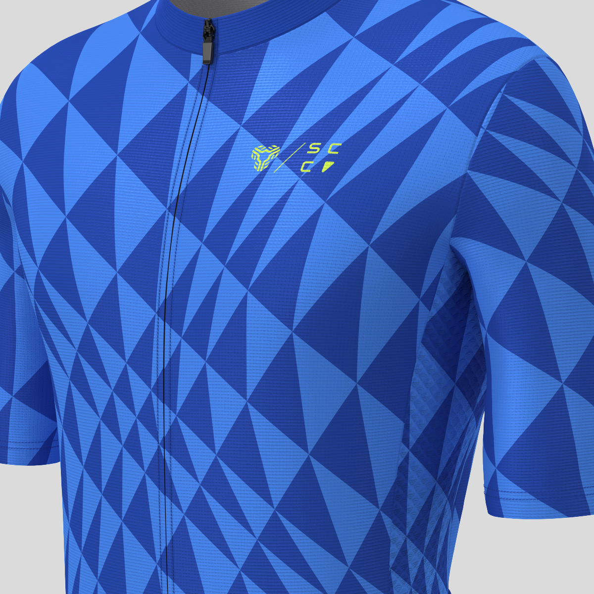 Motivate Gradient Triangle Men's Cycling Jersey - Azure Blue