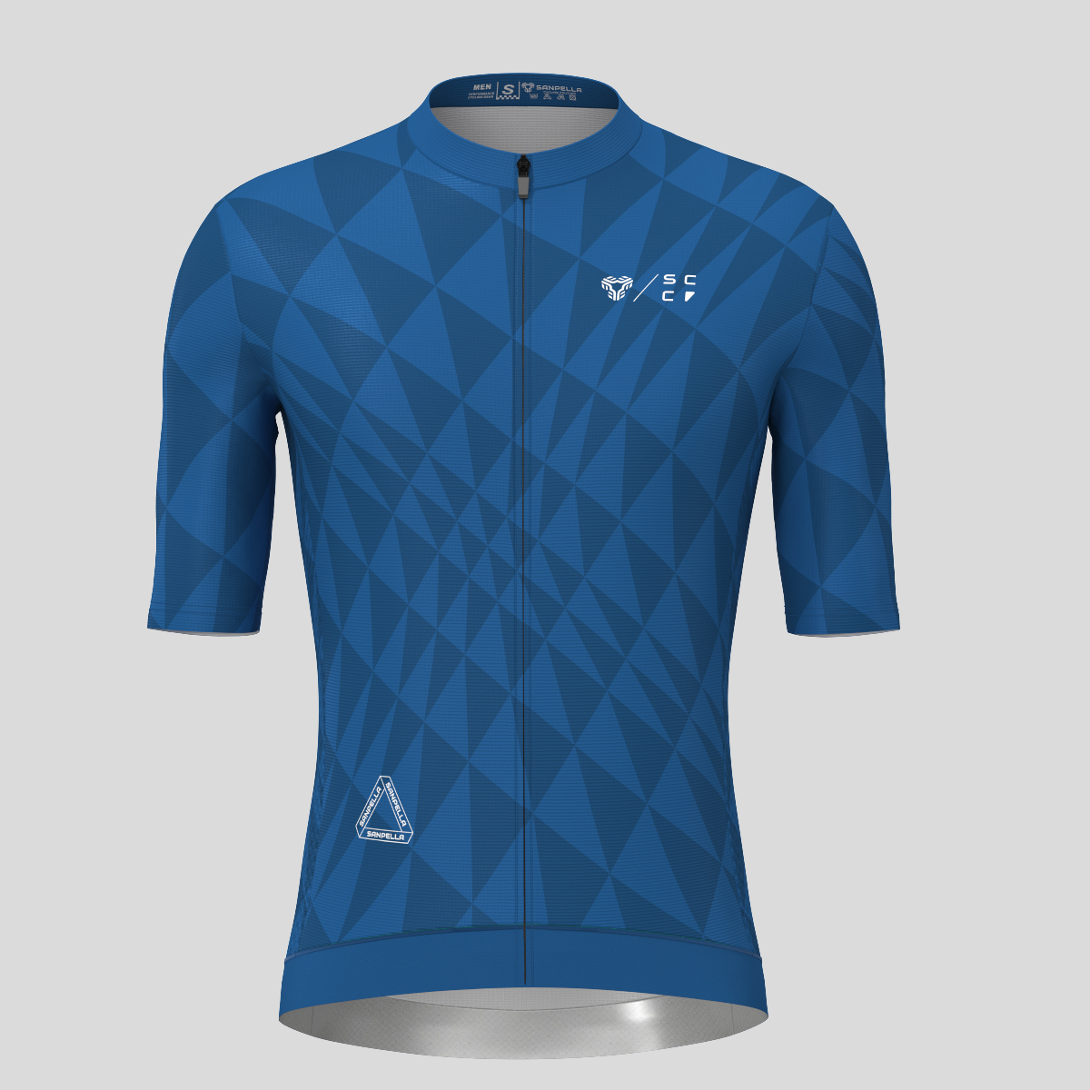 Motivate Gradient Triangle Men's Cycling Jersey - Blue