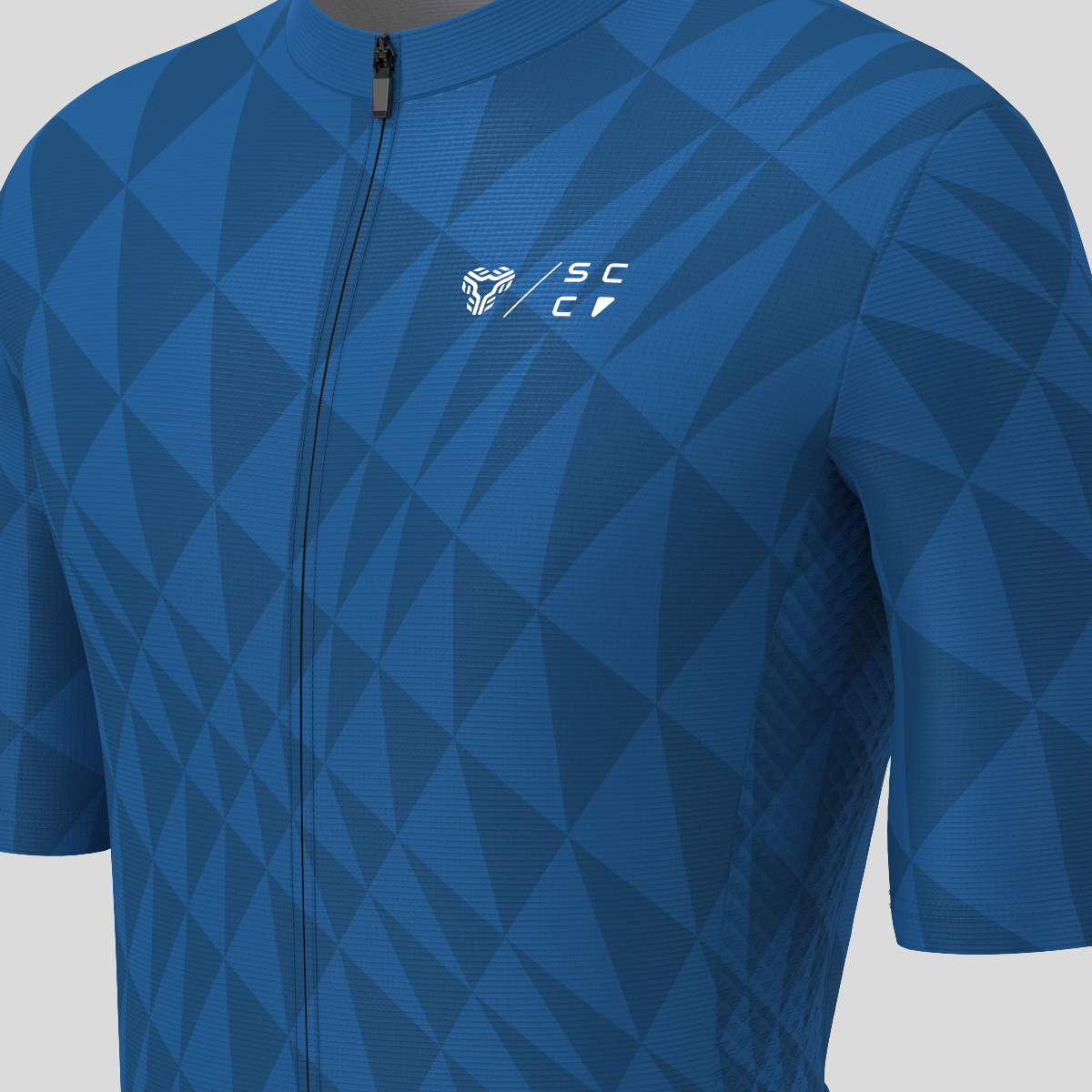 Motivate Gradient Triangle Men's Cycling Jersey - Blue