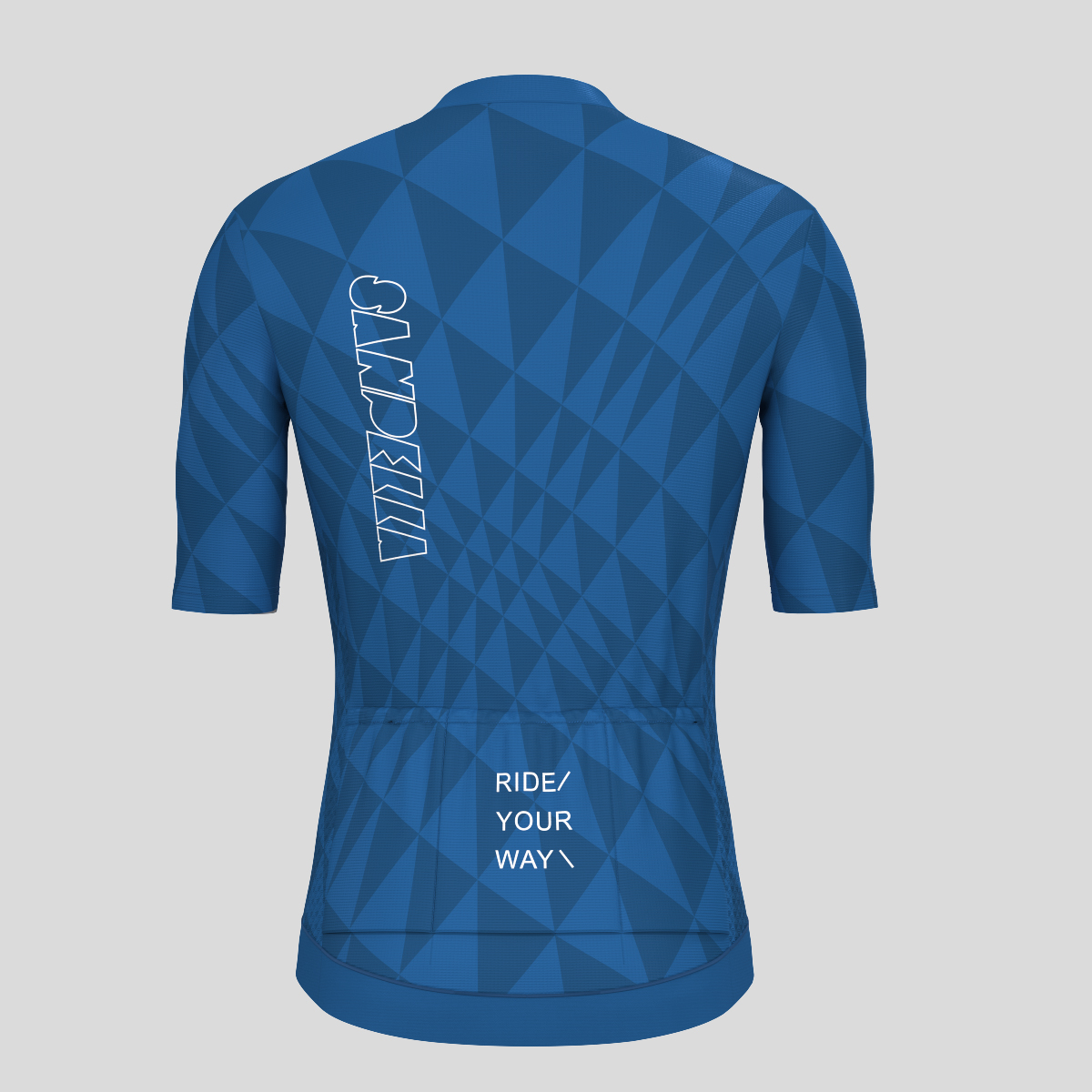 Motivate Gradient Triangle Men's Cycling Jersey - Blue