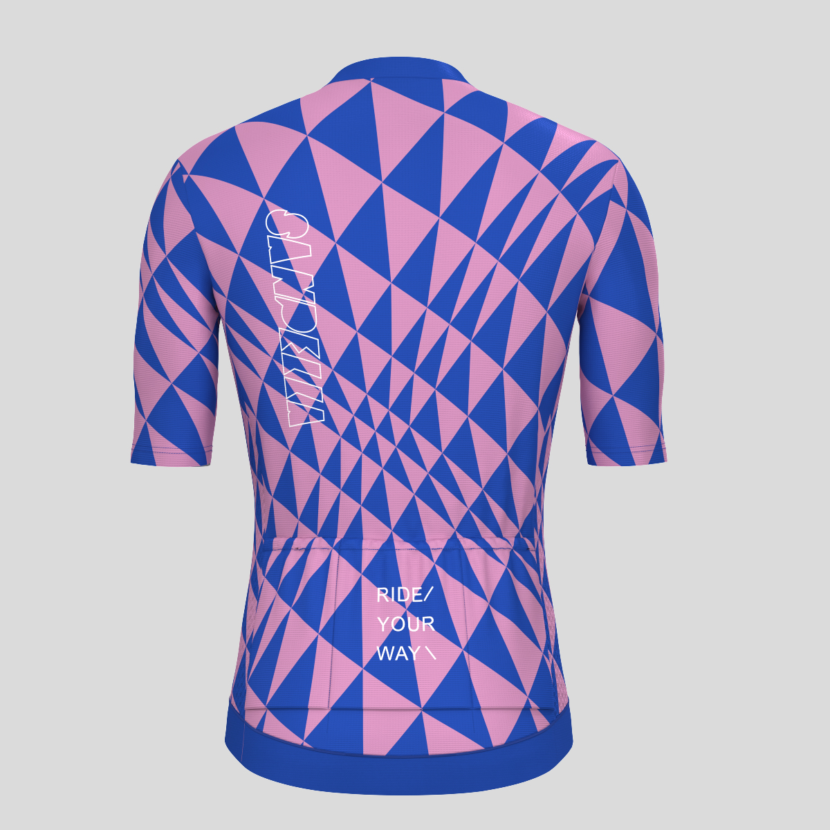 Motivate Gradient Triangle Men's Cycling Jersey - Blue/Pink