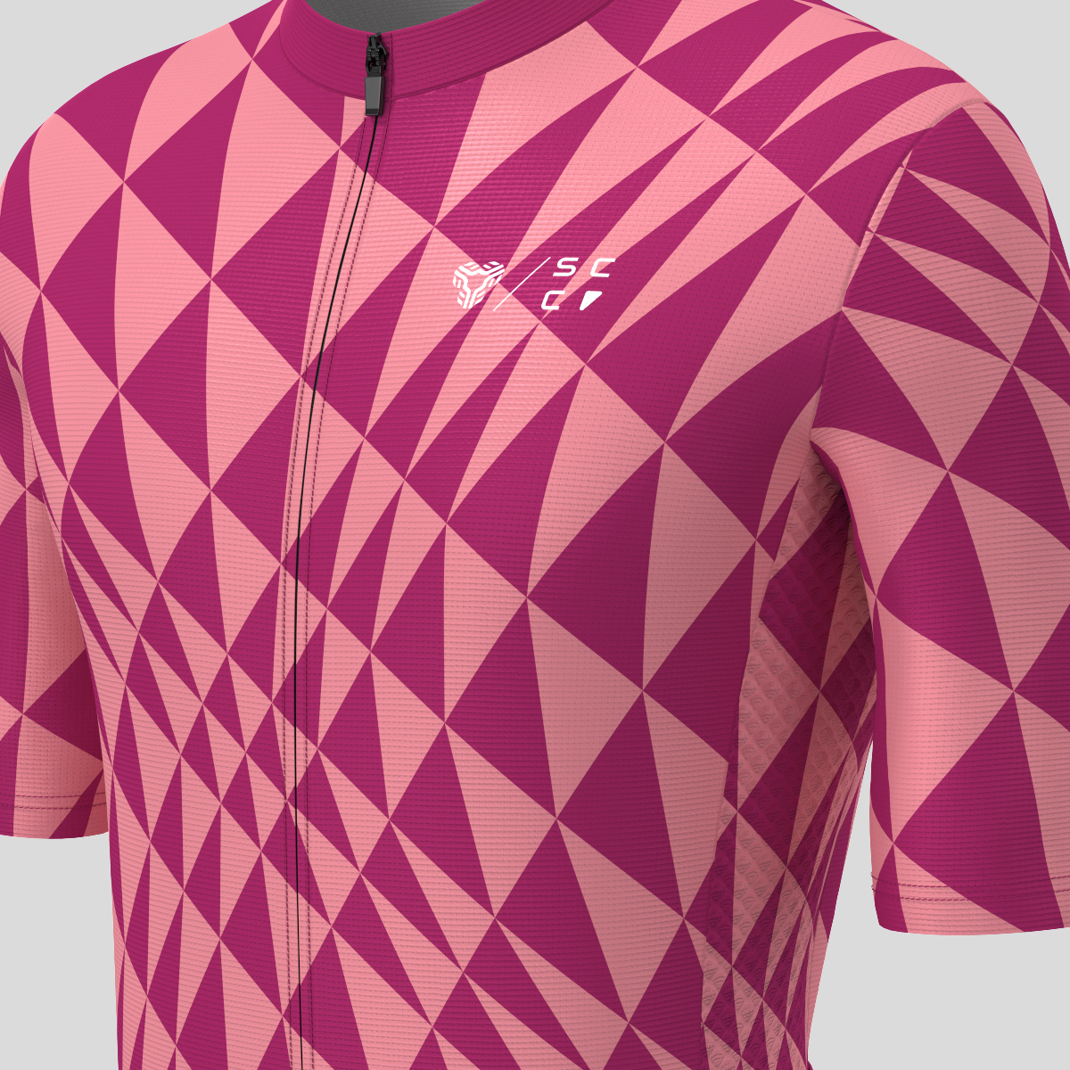 Motivate Gradient Triangle Men's Cycling Jersey - Burgundy