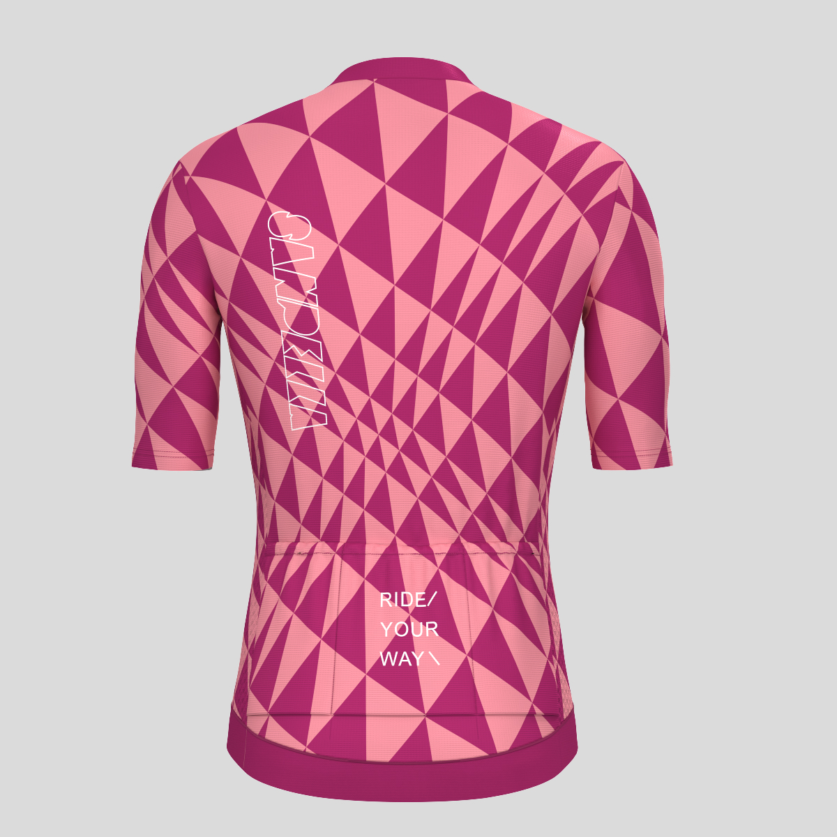 Motivate Gradient Triangle Men's Cycling Jersey - Burgundy