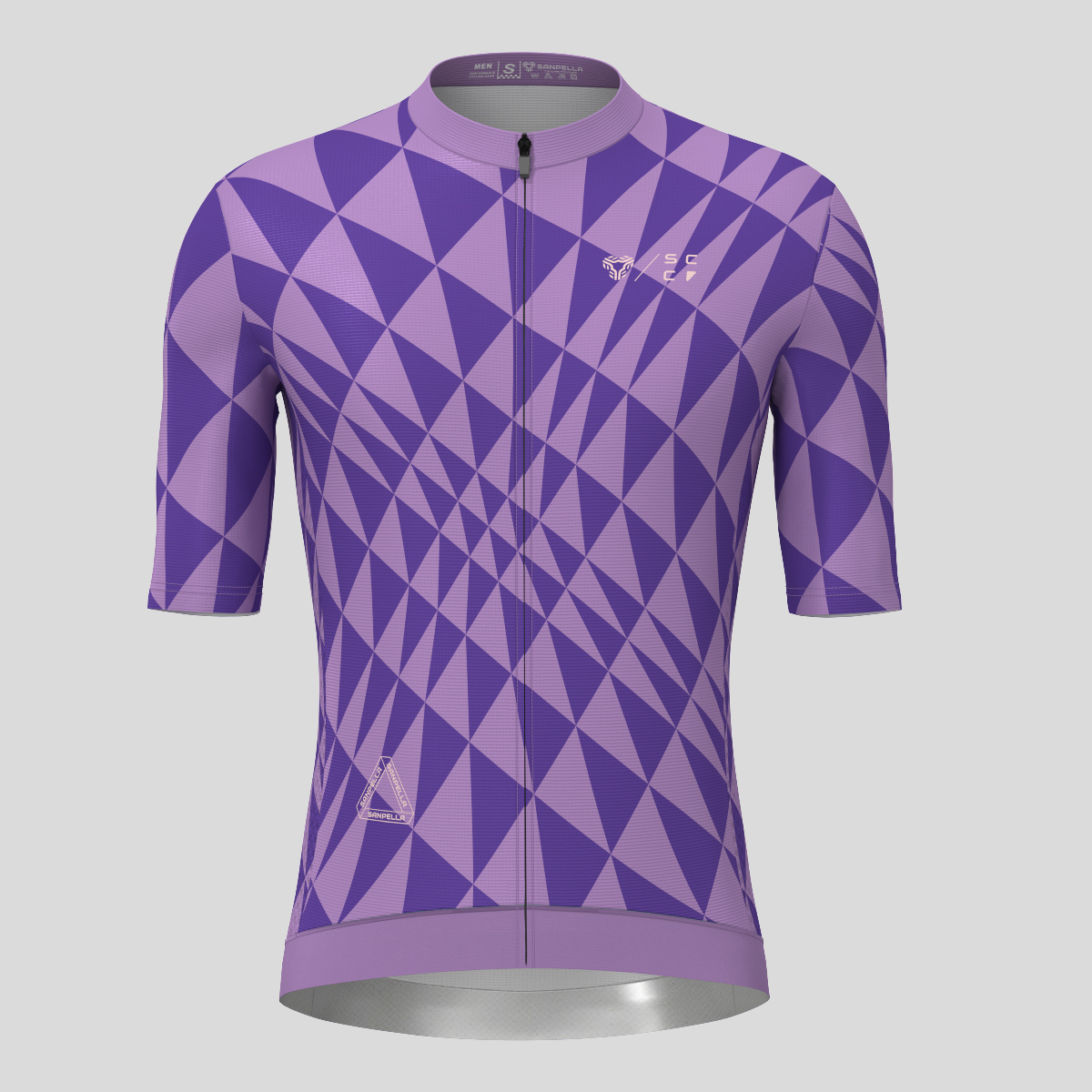 Motivate Gradient Triangle Men's Cycling Jersey - Charm/Purple
