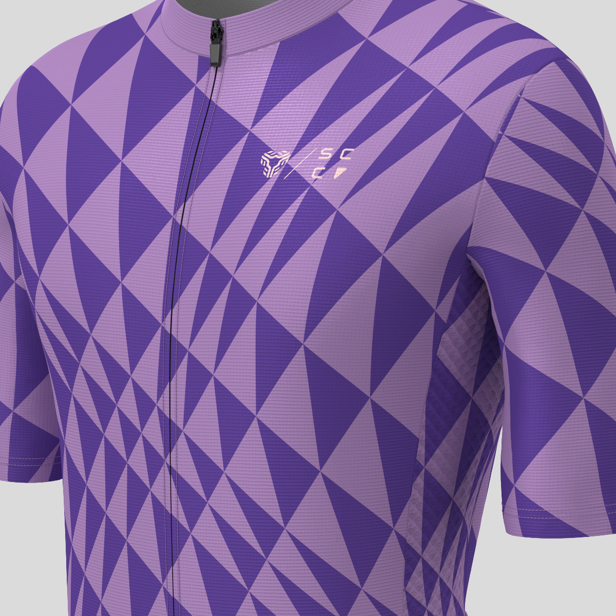 Motivate Gradient Triangle Men's Cycling Jersey - Charm/Purple