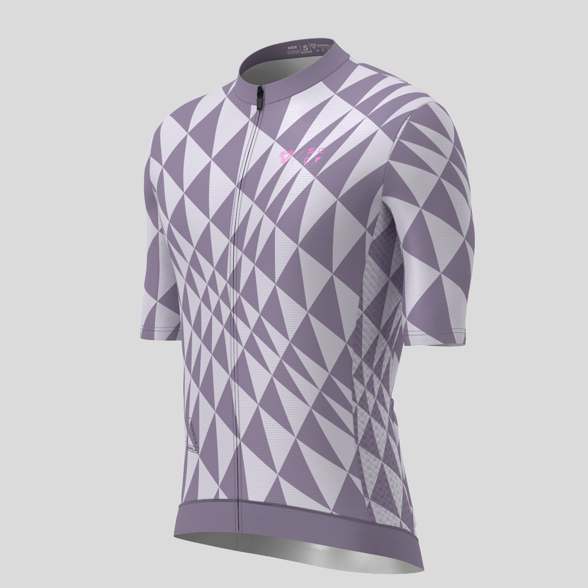 Motivate Gradient Triangle Men's Cycling Jersey - Dusty Purple/Pink