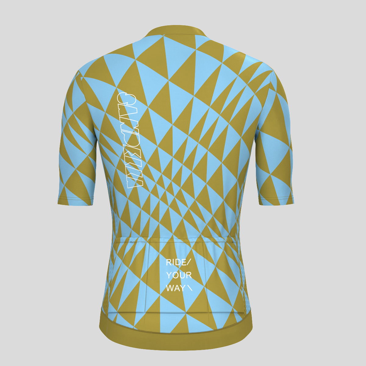 Motivate Gradient Triangle Men's Cycling Jersey - Fern/Light Blue